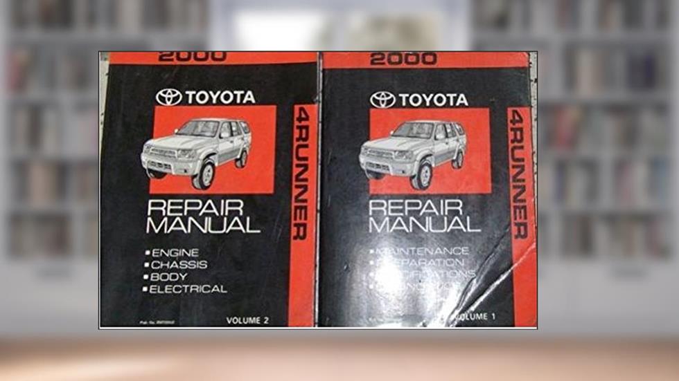2000 Toyota 4Runner Service Shop Repair Manual Set OEM (2 volume set), written by toyota corporation