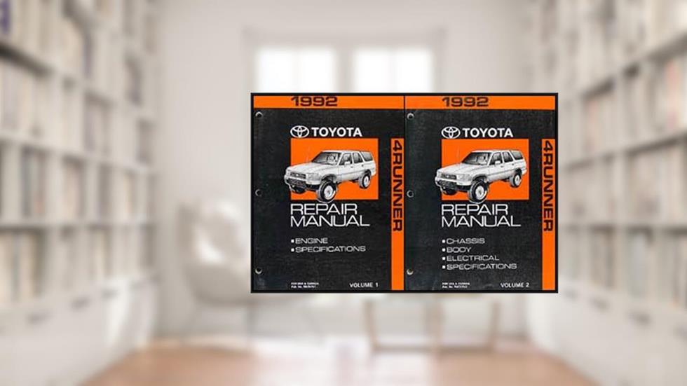 1992 Toyota 4Runner Repair Shop Manual Set Original, written by Toyota