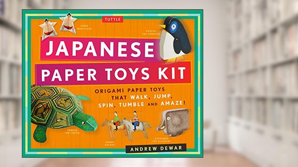 Japanese Paper Toys Kit: Origami Paper Toys that Walk, Jump, Spin, Tumble and Amaze!, written by Andrew Dewar