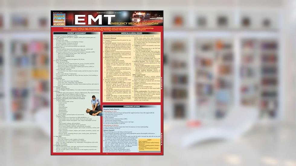 EMT - Emergency Medical Technician QuickStudy Laminated Reference Guide (QuickStudy Academic), written by Melodie Kolmetz