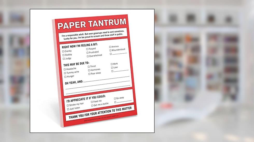 Knock Knock Paper Tantrum Nifty Note, written by Knock Knock