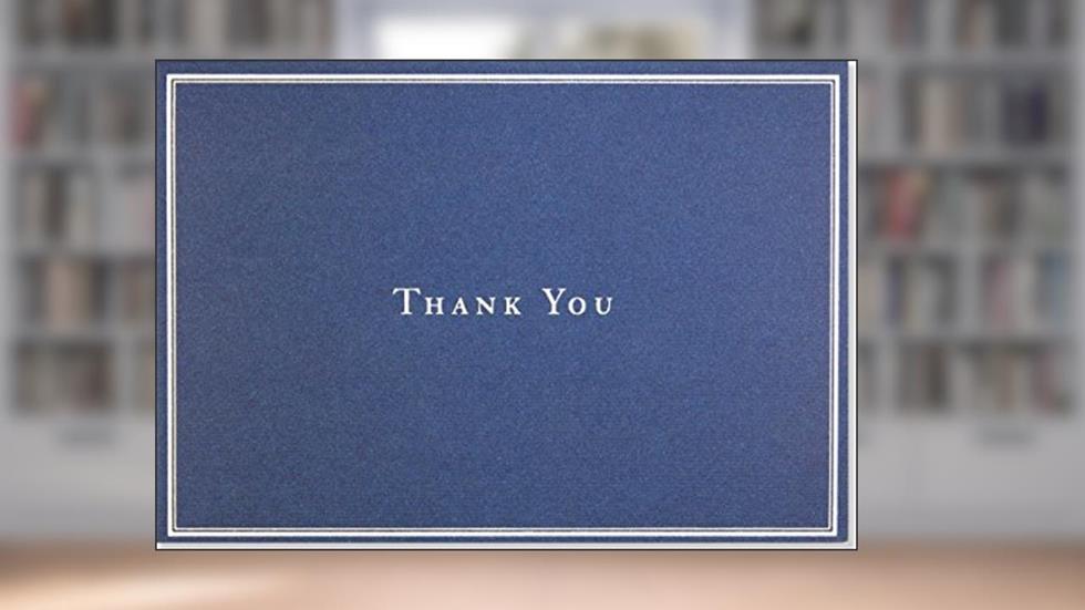 Navy Blue Thank You Notes (Stationery, Note Cards, Boxed Cards), written by Peter Pauper Press