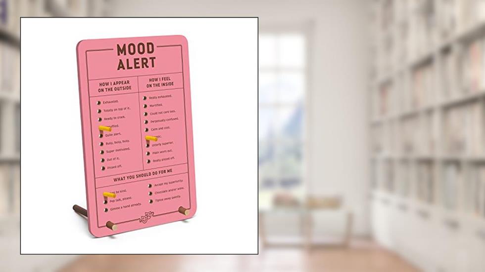 Knock Knock Mood Alert Desktop Pegboard, written by Knock Knock