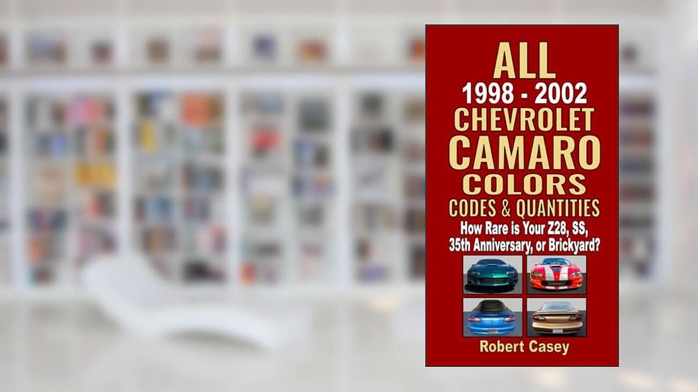 All 1998-2002 Chevrolet Camaro Colors, Codes & Quantities: How Rare is Your Z28, SS, 35th Anniversary, or Brickyard?, written by Robert Casey