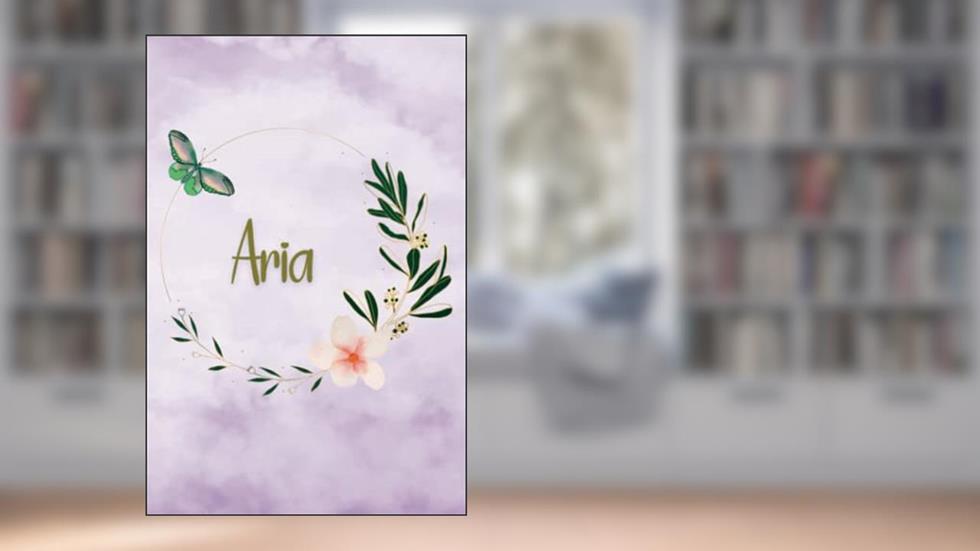 Aria: Personalized Notebook for Journal Writing for Women or Girls (6x9, lined pages) with a Purple Butterfly and Flowers Theme, written by The List For That