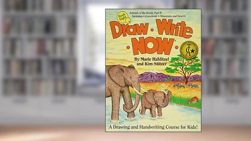 Cover from Draw Write Now Book 8: Animals of the World Part II: Grassland and Desert Animals, written by Marie Hablitzel; Kim Stitzer