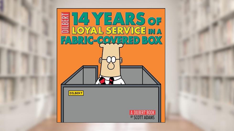 14 Years of Loyal Service in a Fabric-Covered Box: A Dilbert Book (Volume 33), written by Scott Adams