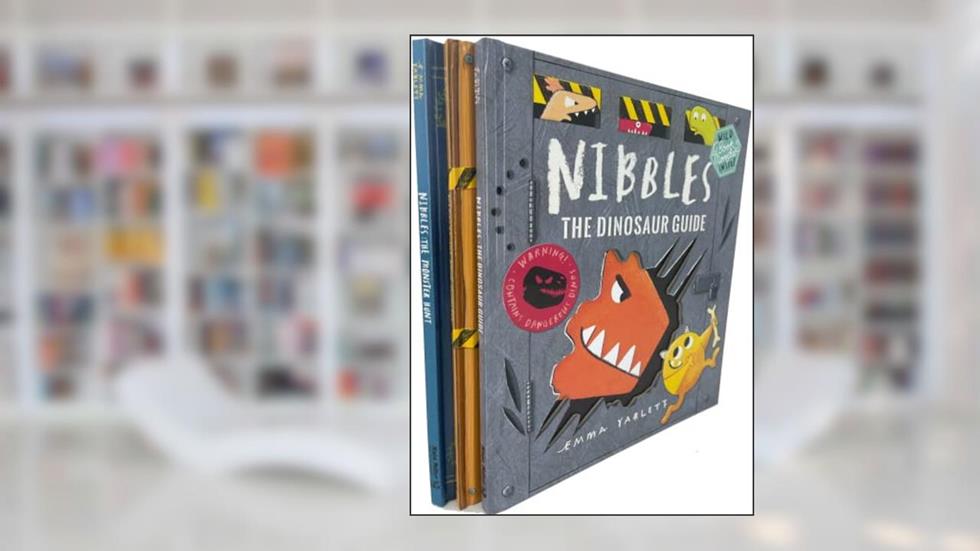 Nibbles 3 book set(Nibbles, The Book Monster, Nibbles, The Dinosaur Guide, Nibbles, The Monster Hunt) Hardcover, written by Emma Yarlett