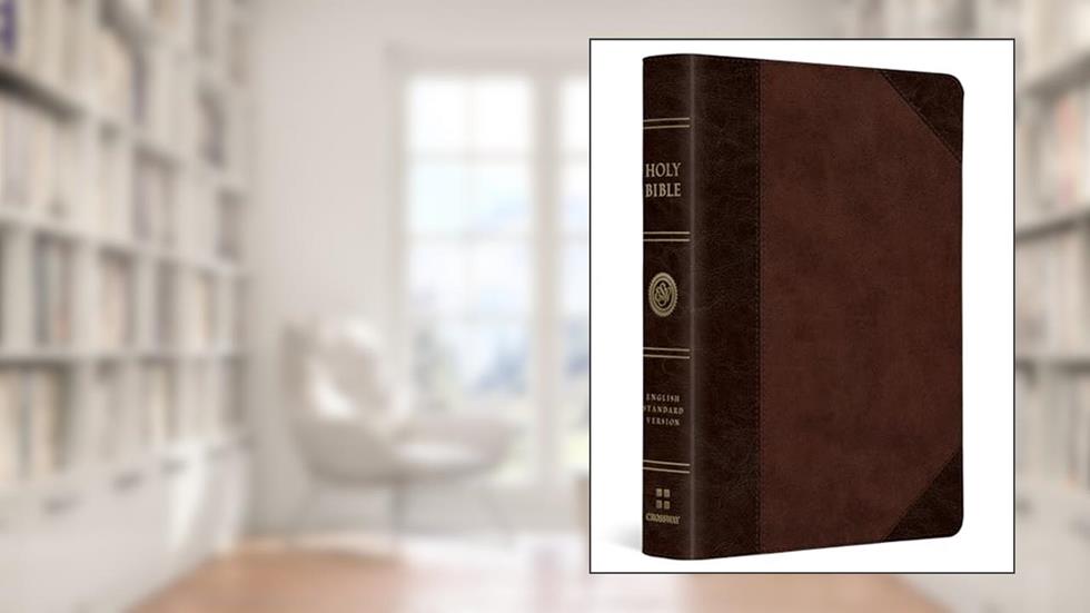 ESV Large Print(Font Size - 8 pt) Compact Bible (TruTone, Brown/Walnut, Portfolio Design), written by ESV Bibles