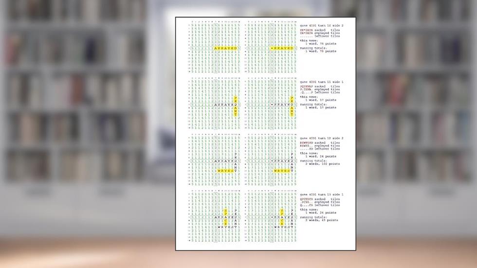 Fifty Scrabble Box Scores Games 4001-4050, written by Mr Francis Gurtowski