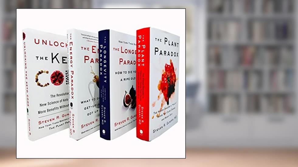 Dr. Steven R Gundry MD 4 Books Collection Set (The Plant Paradox, The Longevity Paradox, The Energy Paradox & Unlocking The Keto Code), written by Steven R. Gundry