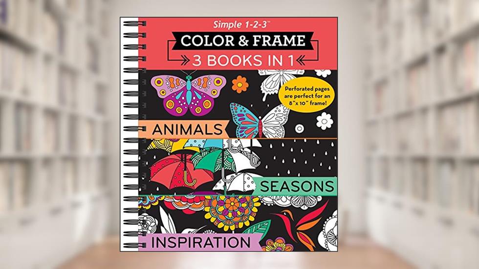 Color & Frame - 3 Books in 1 - Animals, Seasons, Inspiration (Adult Coloring Book), written by New Seasons; Publications International Ltd.