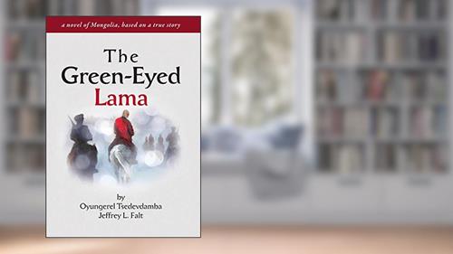 Cover from The Green Eyed Lama, written by Oyungerel Tsedevdamba; Jeffrey Lester Falt