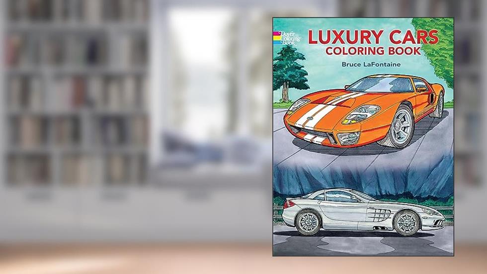 Luxury Cars Coloring Book (Dover Planes Trains Automobiles Coloring), written by Bruce LaFontaine