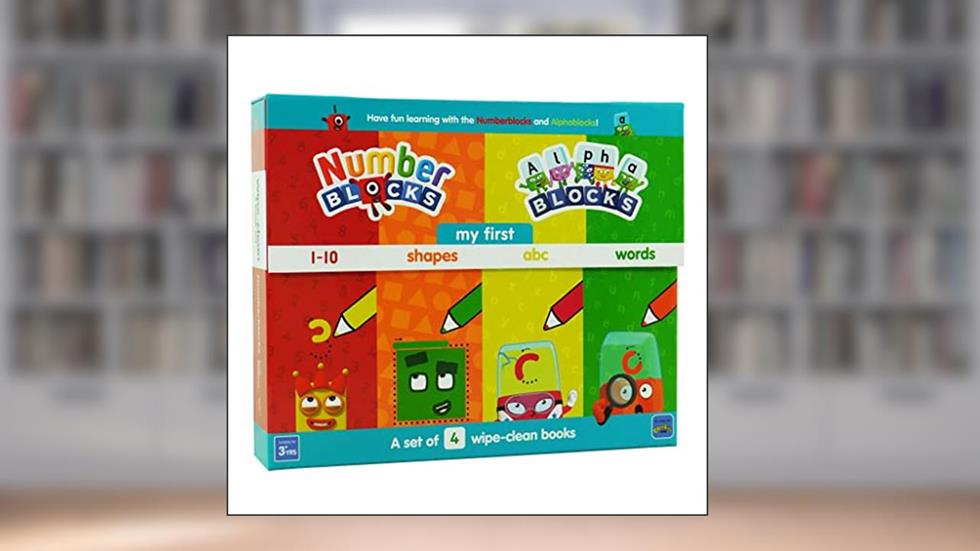 Numberblocks and Alphablocks: My First Numbers and Letters 4 Book Wipe-Clean Box Set (pen included): a set of 4 wipe-clean books (pens included), written by Sweet Cherry Publishing