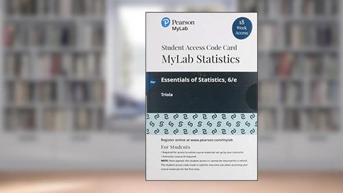 Cover from Essentials of Statistics -- MyLab Statistics with Pearson eText, written by Mario Triola