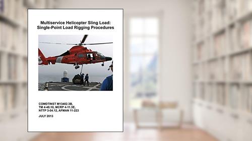 Cover from Multiservice Helicopter Sling Load: Single-Point Load Rigging Procedures: COMDTINST M13482.3B, written by Coast Guard