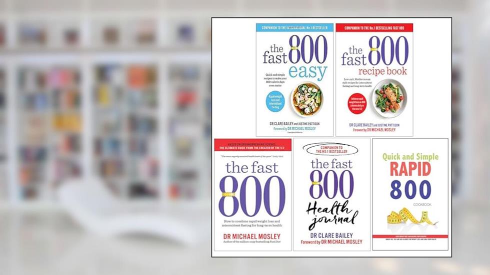 The Fast 800 Easy, The Fast 800 Recipe Book, The Fast 800, The Fast 800 Health Journal 4 Books Collection Set, written by Justine Pattison; Michael Mosley