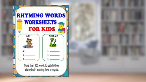 Cover from Rhyming Words Worksheets: Rhyming Words Activities For Kids, Learn How To Rhyme With This Rhyming Workbooks For Kindergarten, Preschoolers And 1st Grade, written by lamaa bom