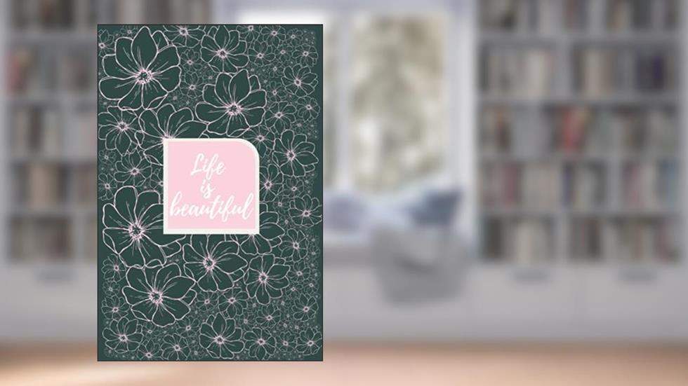 Monotone Flower Pattern Cover Notebook.: Monotone Flower Pattern Cover Notebook., written by Backyard Press