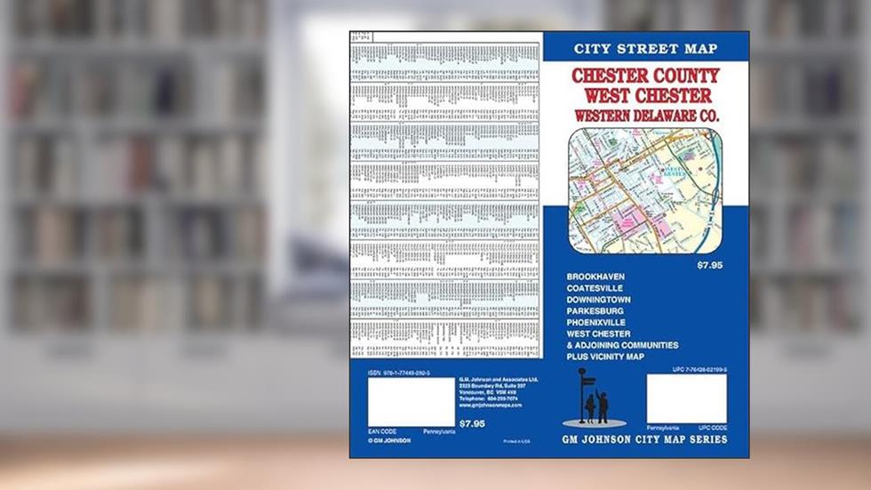 Chester County / Western Delaware County, Pennsylvania Street Map, written by GM Johnson