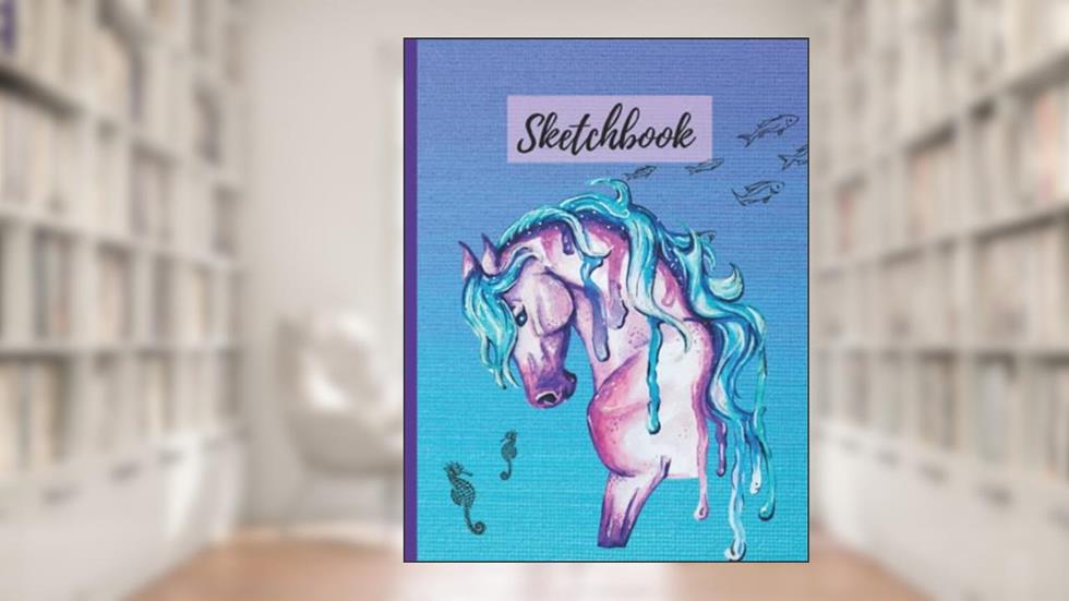 Dripping Watercolor Horse Sketchbook: An Artistic Watercolor Illustration of a Pink, Blue, and Purple Horse for Artists of All Ages and Skill Levels, written by KSG Press