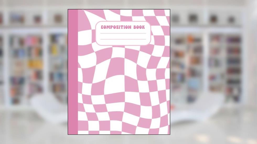 Checkered Composition Notebook: Pastel Pink Retro Wavy Checkered College Ruled Pages, written by Retro90s Press