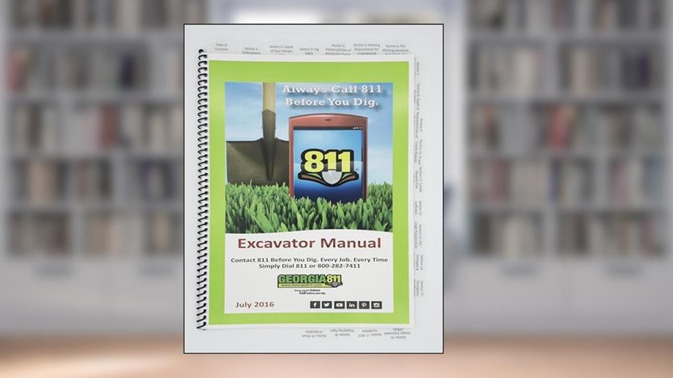 Highlighted and Tabbed - Georgia 811 Excavator Manual, written by Georgia 811