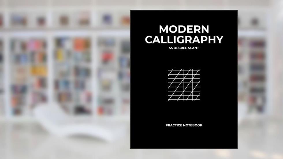 Modern calligraphy notebook: 55 degree slant | 8.5 x 11 inches | 120 pages | Black cover | Lined paper practice notebook | Perfect for lettering practice., written by Wildcard Publishing