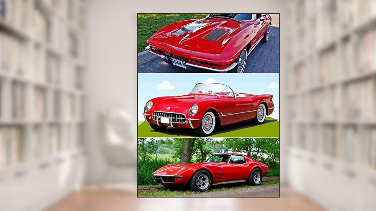 Composition Book: Little Red Corvette: Large 8.5 x 11" college ruled notebook journal for vintage Chevrolet Corvette Car Enthusiasts, Great Gift!, written by Courtney Designs