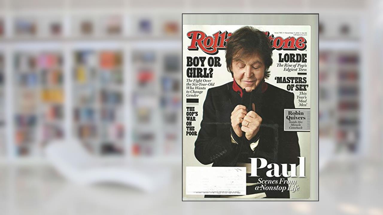 ROLLING STONE MAGAZINE #1195 NOVEMBER 7, 2013 SUBSCRIBERS EDITION., written by Rolling Stone Magazine