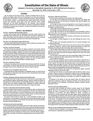 Read Student Copy of the Illinois State Constitution, written by AJS Publications