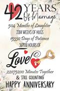 Read 42 Years Of Marriage: Funny 42nd couple wedding anniversary gift for both, her and him, lined Notebook, 100 pages, 6 in x 9 in (15.2 x 22.9 cm), written by FTWeddingGifts Publishing