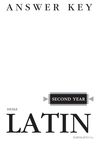 Read Henle Latin Second Year Answer Key, written by Robert J. Henle