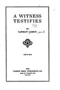 Read A Witness Testifies, written by Capshaw Carson