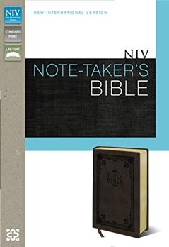 NIV, Note-Taker's Bible, Imitation Leather, Brown, written by Zondervan
