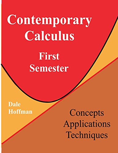 Read Contemporary Calculus First Semester, written by Dale Hoffman