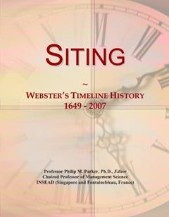 Siting: Webster's Timeline History, 1649 - 2007, written by Icon Group International