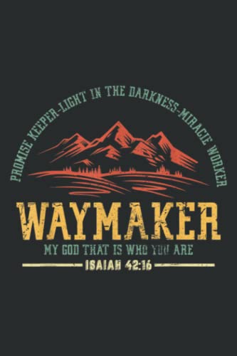 Read Waymaker Miracle Worker Promise Keeper Christian Saying: Ruled Journals Notebooks, Lined with 6x9 inches, 100 Pages, Memo Diary Subject Planner, written by Ron Cox
