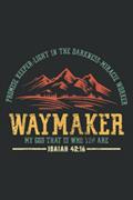 Read Waymaker Miracle Worker Promise Keeper Christian Saying: Ruled Journals Notebooks, Lined with 6x9 inches, 100 Pages, Memo Diary Subject Planner, written by Ron Cox