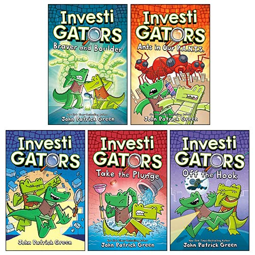 Read InvestiGators Series 5 Books Collection Set By John Patrick Green (InvestiGators, Take the Plunge, Off the Hook, Ants in Our P.A.N.T.S. & Braver and Boulder), written by John Patrick Green
