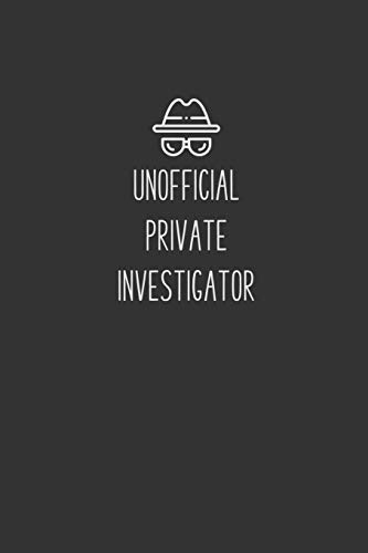Read Unofficial Private Investigator: Blank Lined Journal, written by Bricklane Stationary