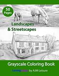 Read Landscapes & Streetscapes: Adult grayscale coloring book (Coloring Themes), written by AJM Leisure