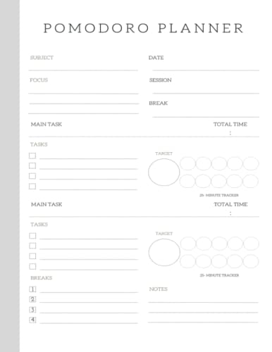 Read Pomodoro Planner: A Notebook To Help You Really Focus On A Single Task And And Until You Finish It, written by Exuberant Bunny