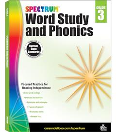 Spectrum Word Study 3rd Grade Workbook, Ages 8 to 9, Grade 3 Word Study, Phonics, Blends and Diagraphs, Vocabulary Builder, Dictionary Skills, Synonyms and Antonyms - 168 Pages (Volume 82), written by Spectrum