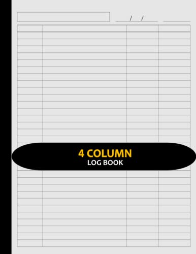 Read Customizable Log Book 4 Column: Four Column Notebook/Columnar Pad/Multipurpose Record Logbook, 8.5" x 11", 120 Pages, Suitable for Small Business, written by Legalease Prints