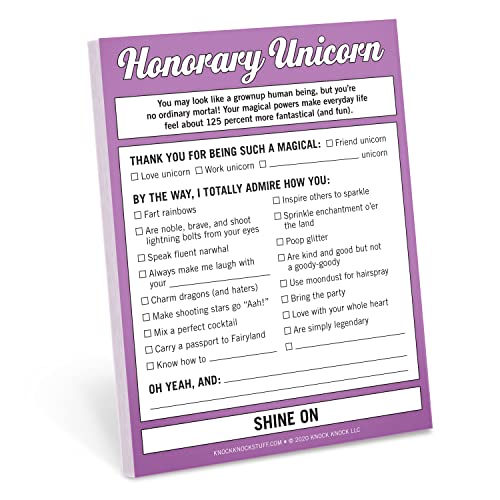 Read Knock Knock Honorary Unicorn Nifty Note, written by Knock Knock