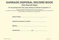 Read Garbage Disposal Record Book, Part 1, written by Maritime Printing