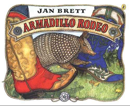 Read Armadillo Rodeo, written by Jan Brett
