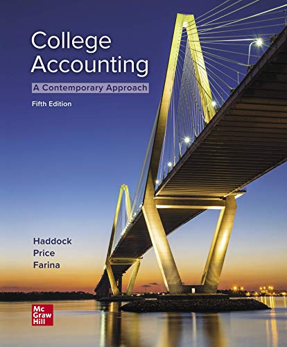 Read College Accounting (A Contemporary Approach), written by M. David Haddock; John Ellis Price; Michael Farina